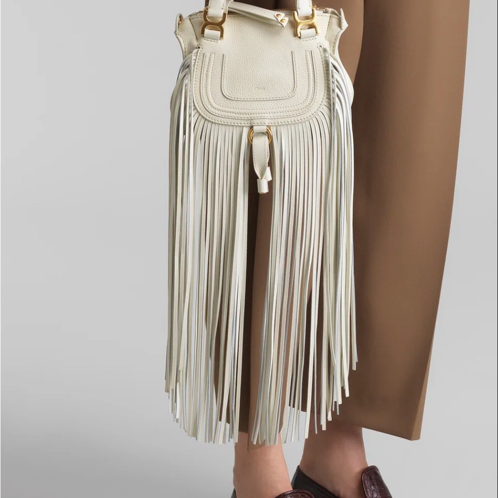 CHLOE Mini Marcie Multi Fringe bag with Shoulder Strap